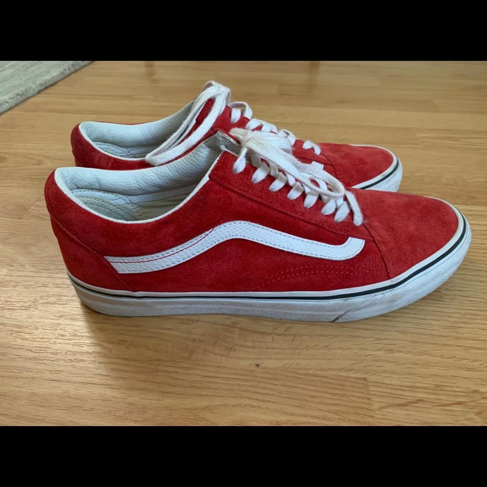 Vans red shoes